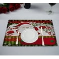 thumbnail image 1 of GCKG Festival Placemat, Merry Christmas Santa Claus Saying Hello to You Placemat 12x18 Inch,Set of 2, 1 of 1