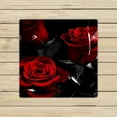 thumbnail image 1 of GCKG Fire Red Rose And Black Leaves Hand Towel,Spa Towel,Beach Bath Towels,Bathroom Body Shower Towel Bath Wrap Size 13x13 inches, 1 of 4