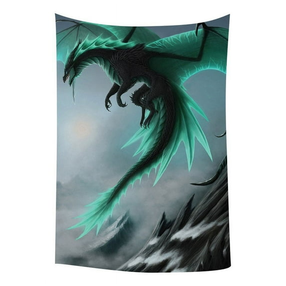 GCKG Flying Dragon Pattern Bedroom Living Room Art Wall Hanging Tapestry Size 40x60 inches