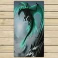 thumbnail image 1 of GCKG Flying Dragon Pattern Towels,Beach Bath Pool Sprot Travel Hand Spa Towel Size 30x56 inches, 1 of 4