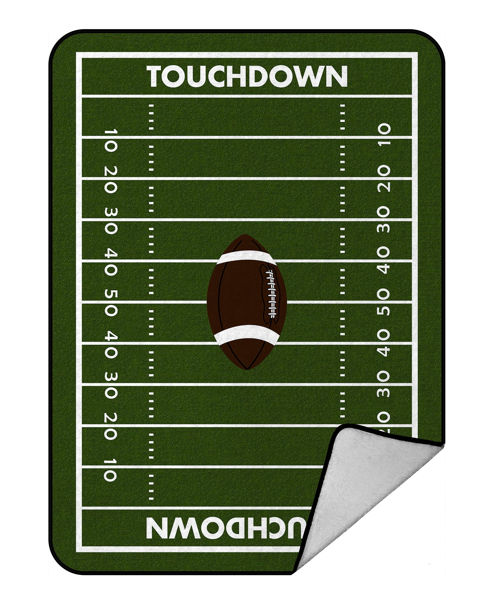 GCKG Football Ground Blanket,Football Ground Fleece Blanket Crystal Velvet  Front and Lambswool Sherpa Fleece Back Throw Blanket 58x80inches -  Walmart.com, image size:1635x2000
