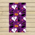 thumbnail image 1 of GCKG Funny Hallowen Time Ghost Pumpkin Halloween Beach Towel Shower Towel Wrap For Home and Travel Use Size 16x28 inches, 1 of 4
