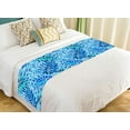 thumbnail image 1 of GCKG Geometric Bed Runner, Tropical Palm Leaves on Tribal Aztec Background Bed Runners Scarves Bed Decoration 20x95 inch, 1 of 2