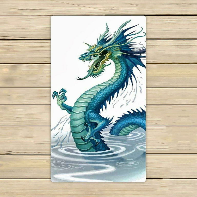 GCKG Golden Chinese Dragon Hand Towel,Spa Towel,Beach Bath