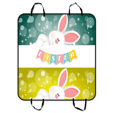 GCKG Happy Easter Cute Rabbits Pet Car Seat Cover Dog Car Seat Mat Hammock Cargo Mat Trunk Mat For Cars Trucks and SUV 54x60 inches