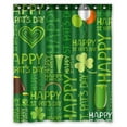 thumbnail image 1 of GCKG Happy St.Patrick's Day Bathroom Shower Curtain, Shower Rings Included 100% Polyester Waterproof Shower Curtain 60x72 Inches, 1 of 4