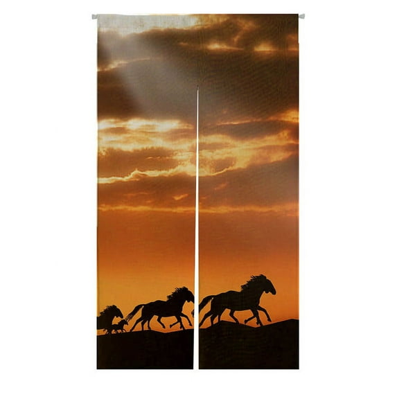 GCKG Horse Doorway Curtain Japanese Noren Curtains Door Curtain Entrance Curtain Size 85x150cm