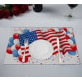 thumbnail image 1 of GCKG Independence Day 4th of July,American Flag US Flag Table Placemat 12x18 Inch Set of 2, 1 of 1