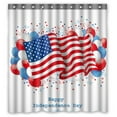 thumbnail image 1 of GCKG Independence Day American Flag Bathroom Shower Curtain, Shower Rings Included 100% Polyester Waterproof Shower Curtain 66x72 Inches, 1 of 4