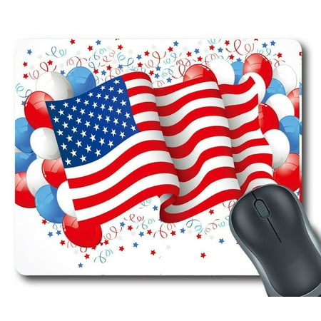 GCKG Independence Day American Flag Mouse Pad Personalized Unique Rectangle Gaming Mousepad 9.84"(L) x 7.87"(W)