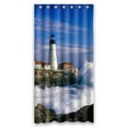 thumbnail image 1 of GCKG Lighthouse and Wave Bathroom Shower Curtain, Shower Rings Included 100% Polyester Waterproof Shower Curtain 36x72 Inches, 1 of 4