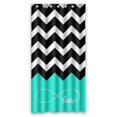 thumbnail image 1 of GCKG Live The Life You Love Chevron Pattern Bathroom Shower Curtain, Shower Rings Included 100% Polyester Waterproof Shower Curtain 36x72 Inches, 1 of 4