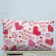 thumbnail image 1 of GCKG Lovely Hearts Valentines Day Pillow Case Pillow Cover Pillow Protector Two Sides 20 x 30 Inches, 1 of 2