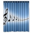 thumbnail image 1 of GCKG Lovely Melody Music Notes Waterproof Polyester Shower Curtain Bathroom Deco 60x72 inches, 1 of 4