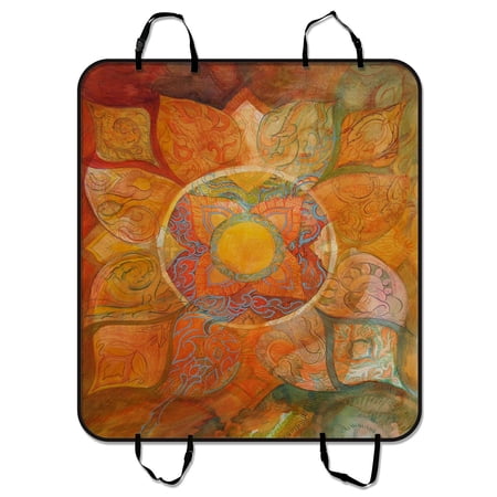 GCKG Mandala Paisley Damask Pet Car Seat Cover Dog Car Seat Mat Hammock Cargo Mat Trunk Mat For Cars Trucks and SUV 54x60 inches