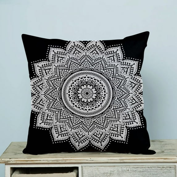GCKG Mandala Paisley Damask Pillow Case Pillow Cover Pillow Protector Two Sides 18 x 18 Inches