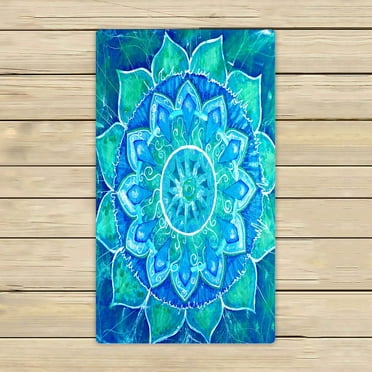 GCKG Mandala Trippy Psychedelic Abstract Painting Towels,Beach Bath Pool Sprot Travel Hand Spa Towel Size 16x28 inches