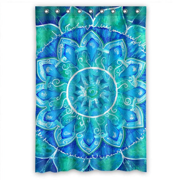 GCKG Mandala Trippy Psychedelic Abstract Painting Waterproof Polyester Shower Curtain Bathroom Deco 48x72 inches