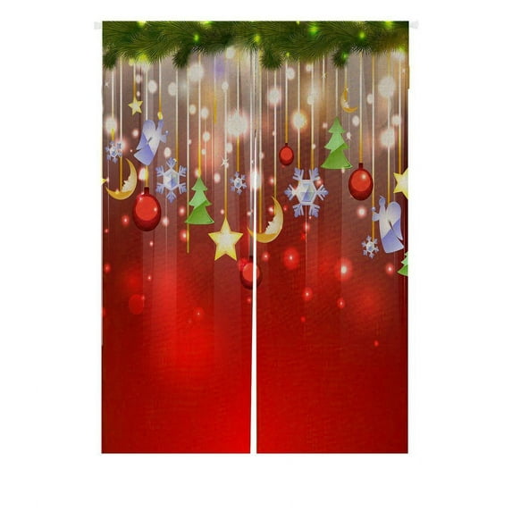 GCKG Merry Christmas Time Xmas Fantastic Christmas Doorway Curtain Japanese Noren Curtains Door Curtain Entrance Curtain Size 85x120cm