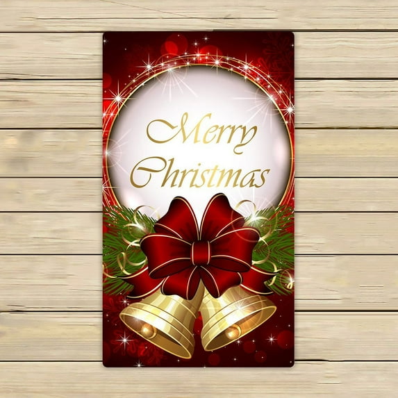 GCKG Merry Christmas Towels,Merry Christmas Beach Bath Towels Bathroom Body Shower Towel Bath Wrap For Home,Outdoor and Travel Use Size 16x28 inches