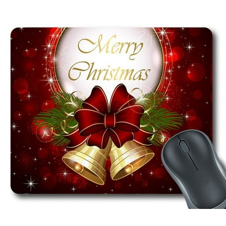 GCKG Merry Christmas Xmas Mouse Pad Personalized Unique Rectangle Gaming Mousepad 9.84"(L) x 7.87"(W)