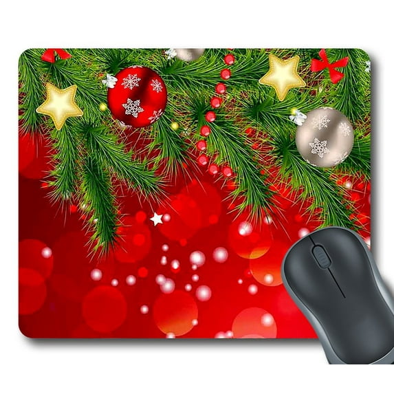 GCKG Merry Christmas Xmas Santa Claus Mouse Pad Personalized Unique Rectangle Gaming Mousepad 9.84"(L) x 7.87"(W)