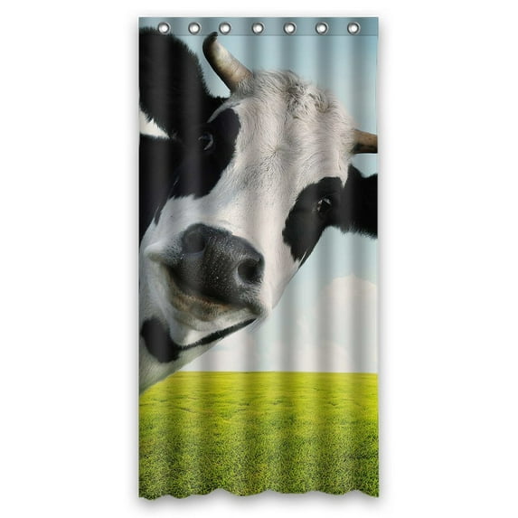 GCKG Milk Cow Meadow Grassland Bathroom Shower Curtain, Shower Rings Included 100% Polyester Waterproof Shower Curtain 36x72 Inches