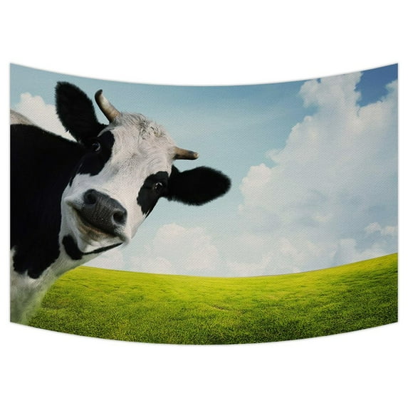 GCKG Milk Cow Pasture Meadow Grassland Tapestry Wall Hanging,Wall Art, Dorm Decor,Wall Tapestries Size 40x60 inches