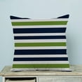 thumbnail image 1 of GCKG Navy Blue,Green And White Stripe Pillow Case Pillow Cover Pillow Protector Two Sides 20 x 20 Inches, 1 of 2