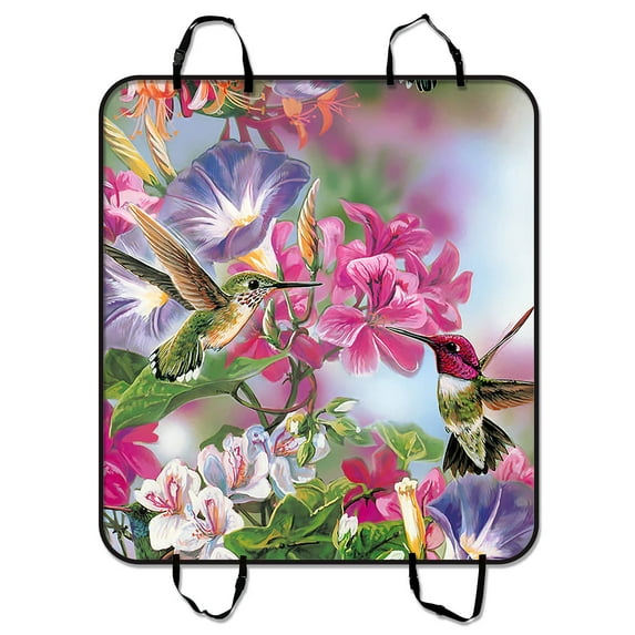 GCKG Novelty Hummingbird Pet Car Seat Cover Dog Car Seat Mat Hammock Cargo Mat Trunk Mat For Cars Trucks and SUV 54x60 inches