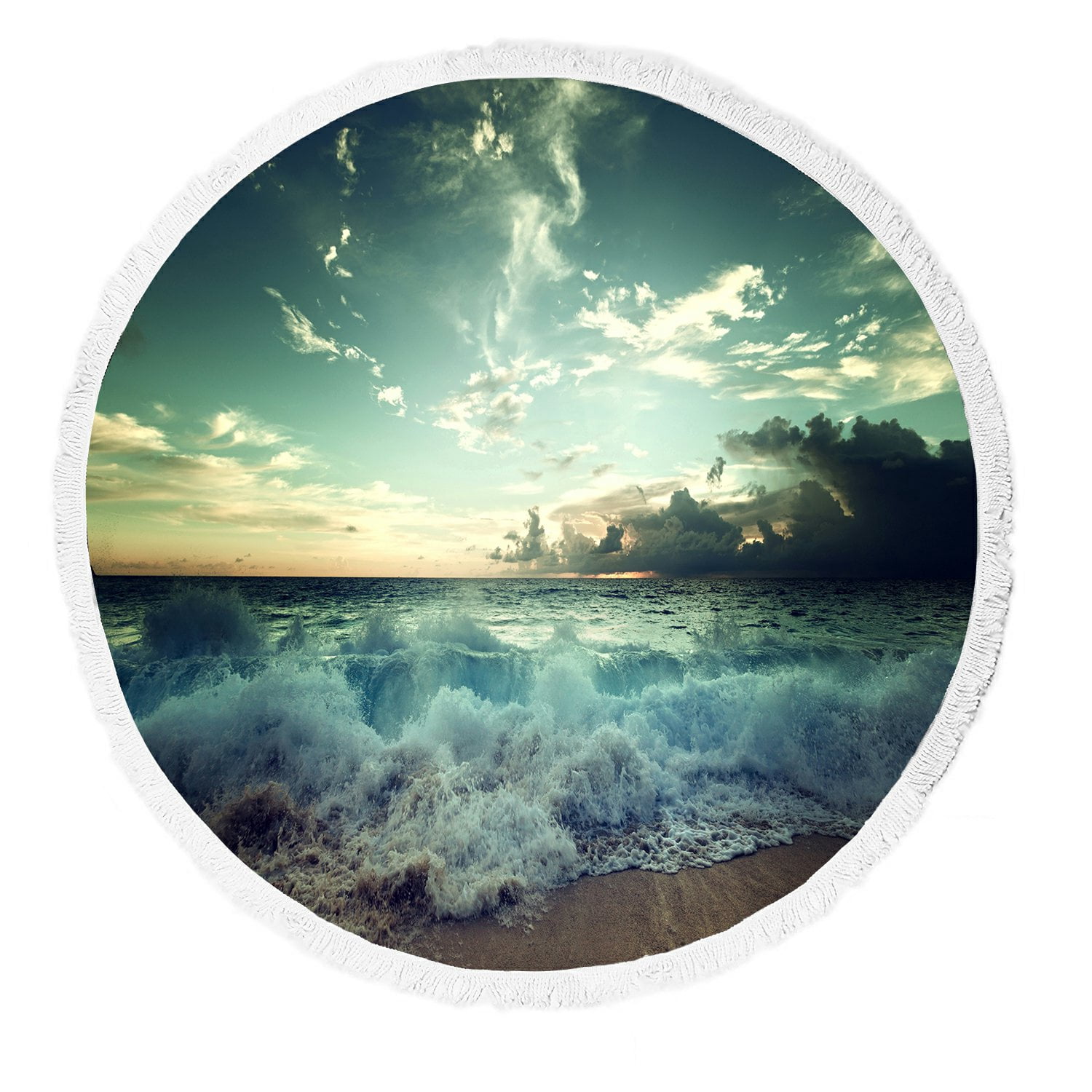 Sol Angeles Waves Beach Towel In Indigo main image 1