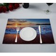 thumbnail image 1 of GCKG Ocean Wave at Sunset Seascape Placemat, Crash Into Me Placemat 12x18 Inch,Set of 2, 1 of 1