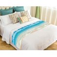thumbnail image 1 of GCKG Ocean Waves California Paradise Bed Runner Bedding Scarf Bedding Decor 20x95 inches, 1 of 2
