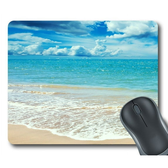 GCKG Ocean Waves California Paradise Mouse Pad Personalized Unique Rectangle Gaming Mousepad 9.84"(L) x 7.87"(W)