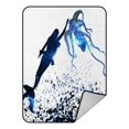 thumbnail image 1 of GCKG Octopus and Mermaid Fleece Blanket Crystal Velvet Front and Lambswool Sherpa Fleece Back Throw Blanket 58x80inches, 1 of 4