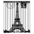 thumbnail image 1 of GCKG Paris Eiffel Tower City of Love Bathroom Shower Curtain, Shower Rings Included 100% Polyester Waterproof Shower Curtain 60x72 Inches, 1 of 4