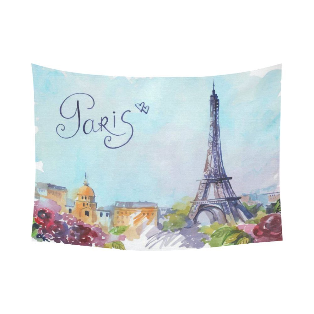 Tapis Mural Tour Eiffel Paris - Impression Sur Tissu, Déco Française, Neuf