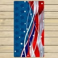 thumbnail image 1 of GCKG Patriotic Background The Stars and the Stripes Beach Towel Shower Towel Wrap For Home and Travel Use Size 30x56 inches, 1 of 4
