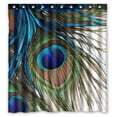 thumbnail image 1 of GCKG Peacock Bathroom Shower Curtain, Shower Rings Included 100% Polyester Waterproof Shower Curtain 66x72 inches, 1 of 4