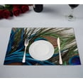 thumbnail image 1 of GCKG Peacock Placemat,Peacock Table Placemat 12x18 Inch Set of 2, 1 of 1