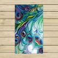 thumbnail image 1 of GCKG Peacock Towels,Flawless Peacock Feathers Beach Bath Towels Bathroom Body Shower Towel Bath Wrap For Home,Outdoor and Travel Use Size 16x28 inches, 1 of 4
