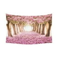 thumbnail image 1 of GCKG Pink Sakura Flower Road Japanese Cherry Blossom Tapestry Wall Hanging Tree Forest View Wall Decor Art for Living Room Bedroom Dorm Cotton Linen Decoration 90 x 60 Inches, 1 of 2