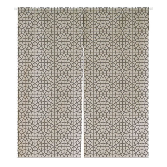 GCKG Popular Graceful Grey Circles And Little Pattern Doorway Curtain Japanese Noren Curtains Door Curtain Entrance Curtain Size 105x120cm