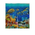 thumbnail image 1 of GCKG Sea Seabed Fish Corals Underwater Ocean Tropical Fish Doorway Curtain Japanese Noren Curtains Door Curtain Entrance Curtain Size 85x90 CM, 1 of 4