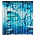 thumbnail image 1 of GCKG Sea Sharks In the Deep Ocean Waterproof Polyester Shower Curtain Bathroom Deco 66x72 inches, 1 of 4
