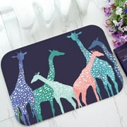 GCKG Six Colorful Giraffe Non-Slip Doormat Indoor/Outdoor/Bathroom Doormat 23.6 x 15.7 Inches
