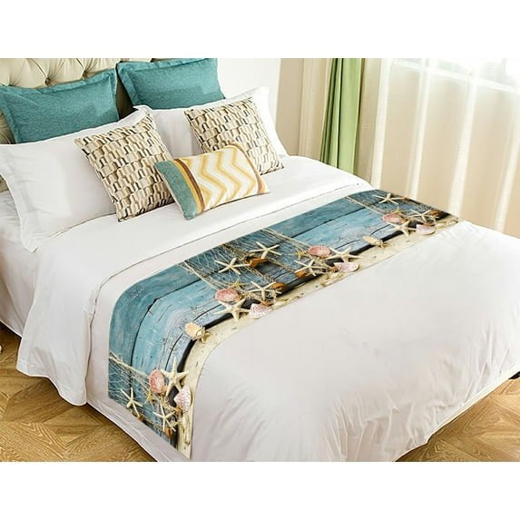 GCKG Starfishes Bed Runner Bedding Scarf Size 20x95 inches