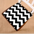 thumbnail image 1 of GCKG Stripe Chair Cushion,Black White Chevron Zigzag Stripe Pattern Chair Pad Seat Cushion Chair Cushion Floor Cushion with Breathable Memory Inner Cushion and Ties Two Sides Printing 20x20 inch, 1 of 3