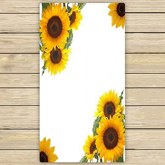 GCKG Sunflowers Towels,Beach Bath Pool Sprot Travel Hand Spa Towel Size 13x13 inches