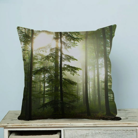 GCKG Sunshine Forest Pillow Case Pillow Cover Pillow Protector Two Sides 18 x 18 Inches
